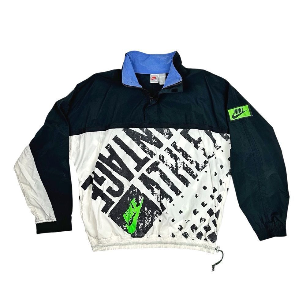 Vintage Nike Challenge Court Andre Agassi Windbreaker Jacket Pullover 1990s